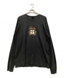 stussy（ステューシー）の古着「S Wreath Pig Dyed L/S Tee」｜ブラック