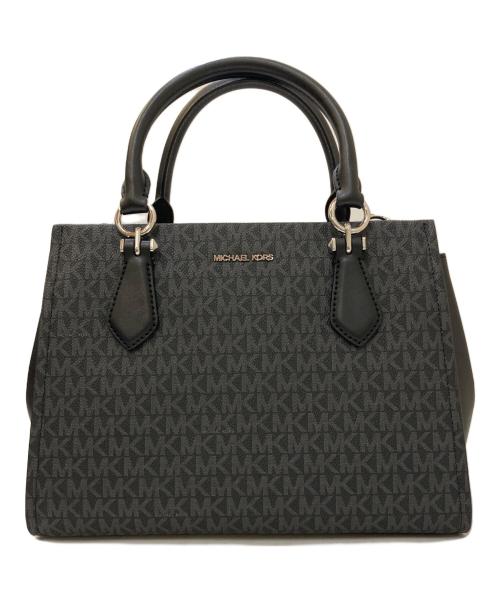 MICHAEL KORS（マイケル・コース）MICHAEL KORS (マイケル・コース) サッチェルミディアム2WAYハンドバッグ ブラックの古着・服飾アイテム