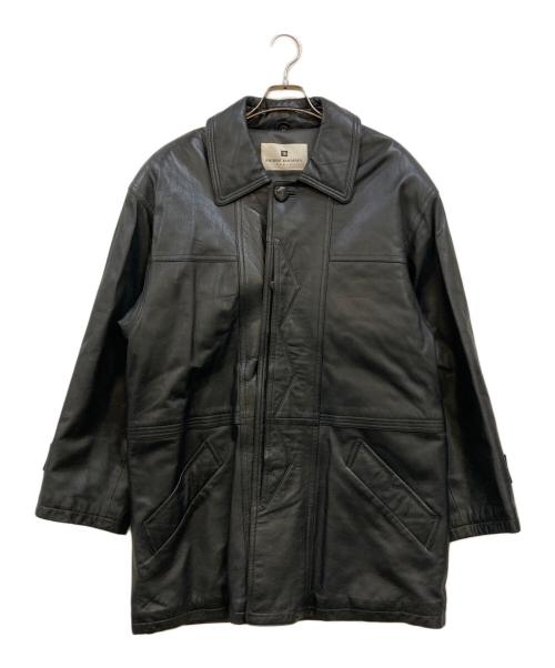 PIERRE BALMAIN（ピエール バルマン）PIERRE BALMAIN (ピエール バルマン) レザーカーコート ブラック サイズ:Ｍの古着・服飾アイテム