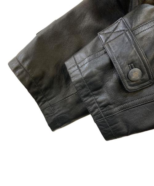 PIERRE BALMAIN（ピエール バルマン）PIERRE BALMAIN (ピエール バルマン) レザーカーコート ブラック サイズ:Ｍの古着・服飾アイテム