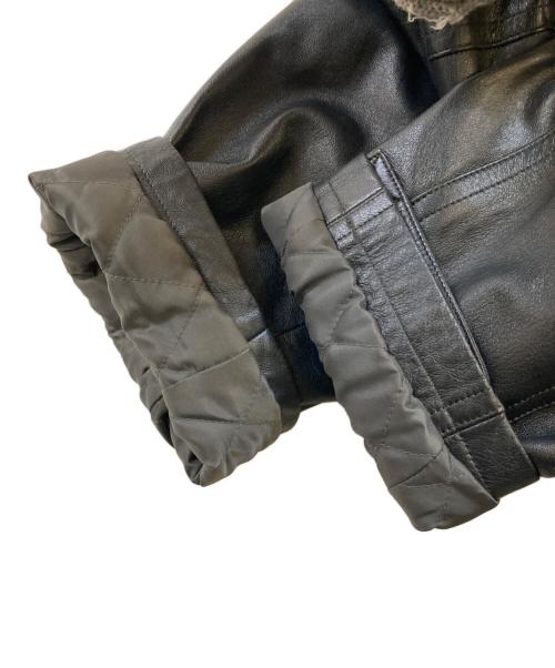 PIERRE BALMAIN（ピエール バルマン）PIERRE BALMAIN (ピエール バルマン) レザーカーコート ブラック サイズ:Ｍの古着・服飾アイテム