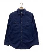 POLO RALPH LAURENポロ・ラルフローレン）の古着「elbow patch military shirt」｜ネイビー