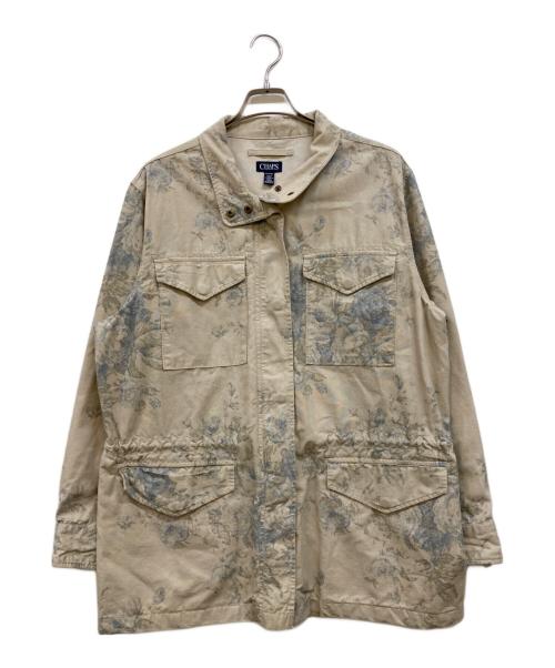 CHAPS（チャップス）CHAPS (チャップス) フローラルパターン M-65型 カバーオール ベージュ サイズ:XLの古着・服飾アイテム