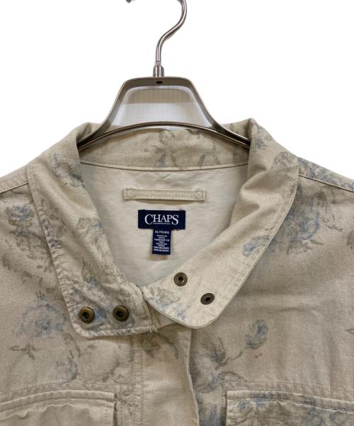 CHAPS（チャップス）CHAPS (チャップス) フローラルパターン M-65型 カバーオール ベージュ サイズ:XLの古着・服飾アイテム
