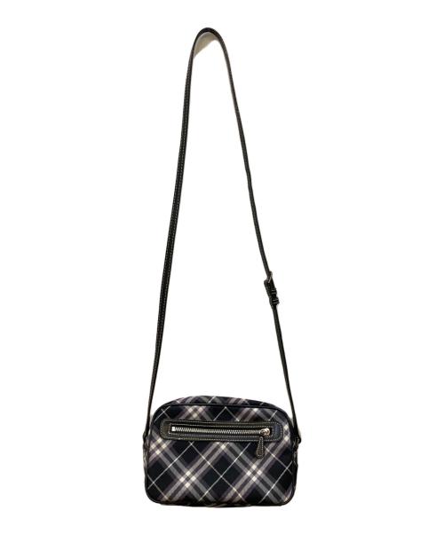 BURBERRY BLUE LABEL（バーバリー ブルー レーベル）BURBERRY BLUE LABEL (バーバリー ブルー レーベル) チェックパターン ショルダーバッグ ブラック×パープルの古着・服飾アイテム