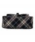 中古・古着 BURBERRY BLUE LABEL (バーバリー ブルー レーベル) チェックパターン ショルダーバッグ ブラック×パープル：14000円