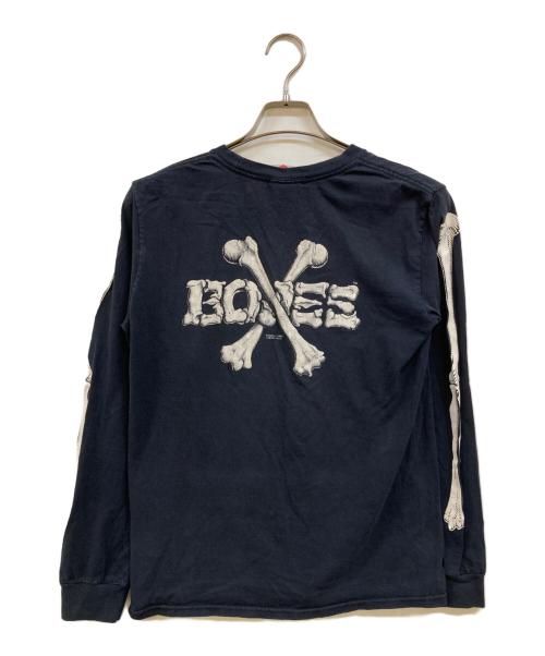 powell peralta（パウエルペラルタ）powell peralta (パウエルペラルタ) ボーンプリント ロングスリーブカットソー ブラック サイズ:Sの古着・服飾アイテム