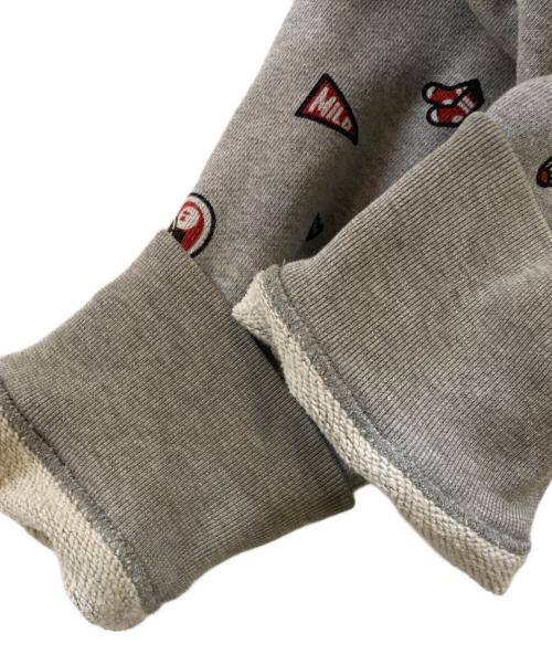 A BATHING APE（アベイシングエイプ）A BATHING APE (アベイシングエイプ) football Milo monogram BAPE full zip hoodie グレー サイズ:Ｍの古着・服飾アイテム