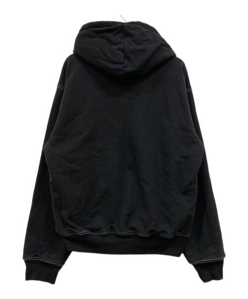 stussy（ステューシー）stussy (ステューシー) DOUBLE FACE LABEL ZIP HOODIE ブラック サイズ:XLの古着・服飾アイテム