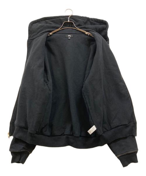 stussy（ステューシー）stussy (ステューシー) DOUBLE FACE LABEL ZIP HOODIE ブラック サイズ:XLの古着・服飾アイテム
