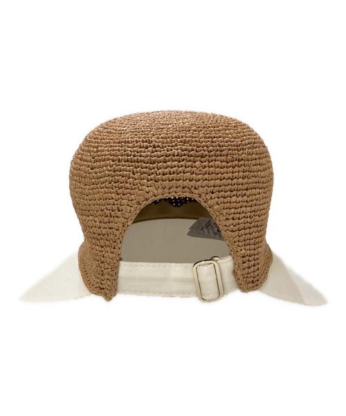 HELEN KAMINSKI（ヘレンカミンスキー）HELEN KAMINSKI (ヘレンカミンスキー) BLAISE つば付ラフィアハット ベージュ×ホワイト サイズ:ONE SIZEの古着・服飾アイテム