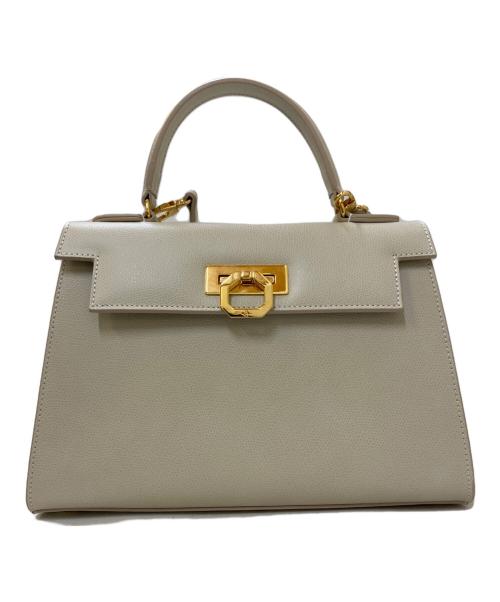 CARBOTTI（カルボッティ）CARBOTTI (カルボッティ) ELENA 243 2WAYレザーショルダーバッグ ベージュの古着・服飾アイテム