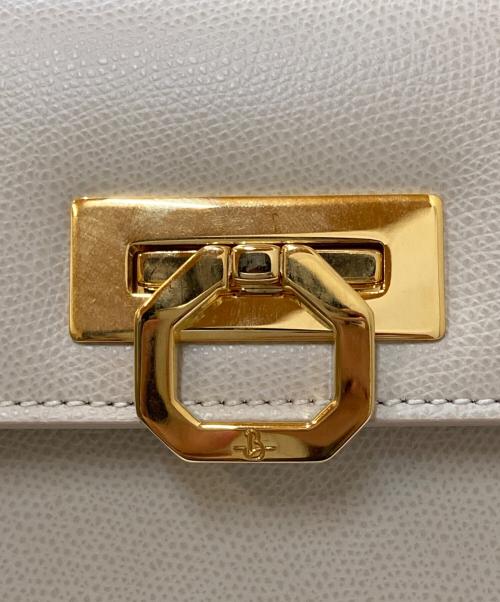 CARBOTTI（カルボッティ）CARBOTTI (カルボッティ) ELENA 243 2WAYレザーショルダーバッグ ベージュの古着・服飾アイテム