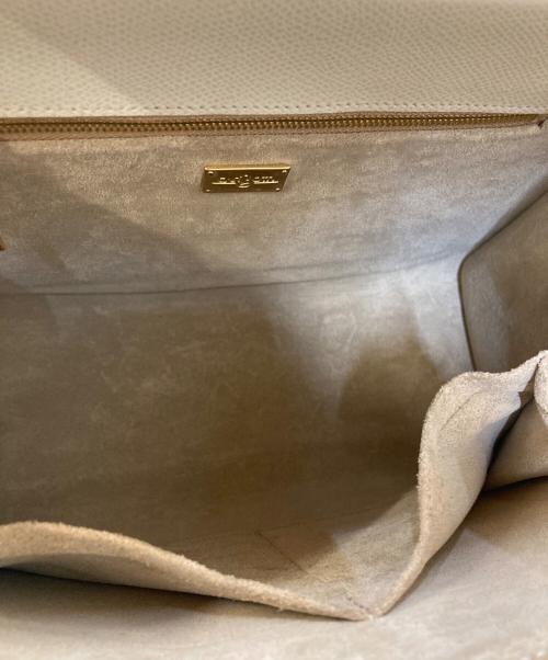 CARBOTTI（カルボッティ）CARBOTTI (カルボッティ) ELENA 243 2WAYレザーショルダーバッグ ベージュの古着・服飾アイテム