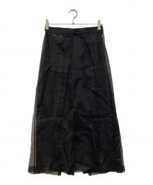 GUCCI（グッチ）の古着「シルクシアースカート」｜ブラック