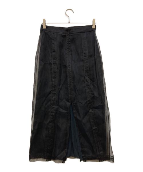 GUCCI（グッチ）GUCCI (グッチ) シルクシアースカート ブラック サイズ:42の古着・服飾アイテム
