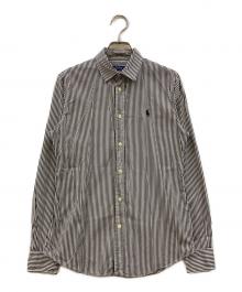 POLO RALPH LAUREN（ポロ・ラルフローレン）の古着「ストライプシャツ」｜ブラック×ホワイト