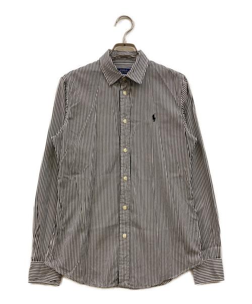 POLO RALPH LAUREN（ポロ・ラルフローレン）POLO RALPH LAUREN (ポロ・ラルフローレン) ストライプシャツ ブラック×ホワイト サイズ:8の古着・服飾アイテム