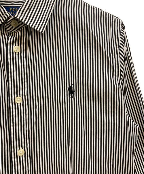 POLO RALPH LAUREN（ポロ・ラルフローレン）POLO RALPH LAUREN (ポロ・ラルフローレン) ストライプシャツ ブラック×ホワイト サイズ:8の古着・服飾アイテム