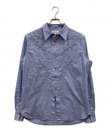 masu（エムエーエスユー）の古着「RODEO ZIP-UP DRESS SHIRT」｜ブルー