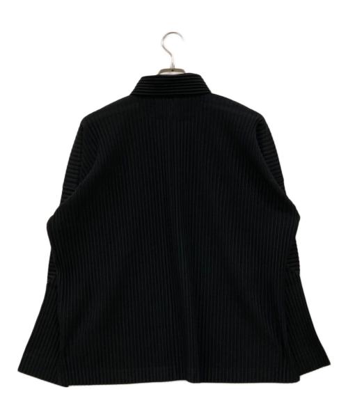 HOMME PLISSE ISSEY MIYAKE（オム プリッセ イッセイ ミヤケ）HOMME PLISSE ISSEY MIYAKE (オム プリッセ イッセイ ミヤケ) MONTHLY COLORS：OCTOBER/プリーツシャツ ブラック サイズ:2の古着・服飾アイテム