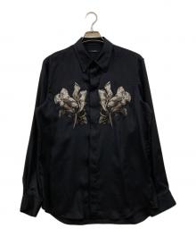 TAAKK（ターク）の古着「EMBROIDERY SHIRTS」｜ブラック