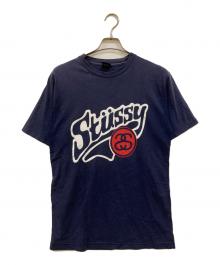 stussy（ステューシー）の古着「90's SSリンク プリントTシャツ」｜ネイビー
