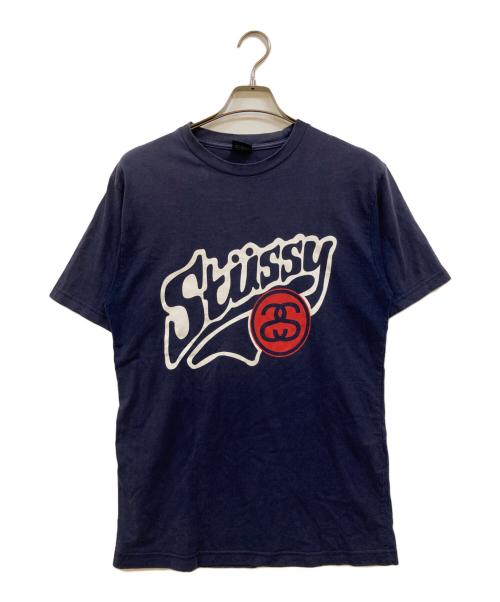 stussy（ステューシー）stussy (ステューシー) 90's SSリンク プリントTシャツ ネイビー サイズ:Ｍの古着・服飾アイテム