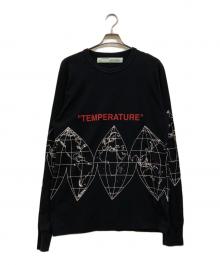 OFFWHITE（オフホワイト）の古着「Map Around Longsleeve」｜ブラック