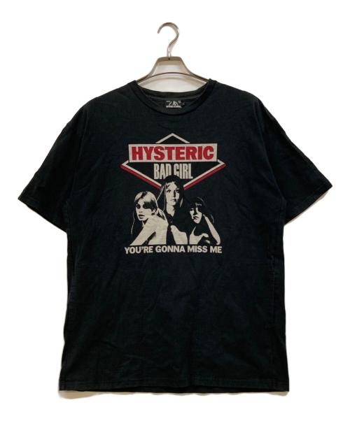 Hysteric Glamour（ヒステリックグラマー）Hysteric Glamour (ヒステリックグラマー) BAD GIRLプリントTシャツ ブラック サイズ:Ｌの古着・服飾アイテム
