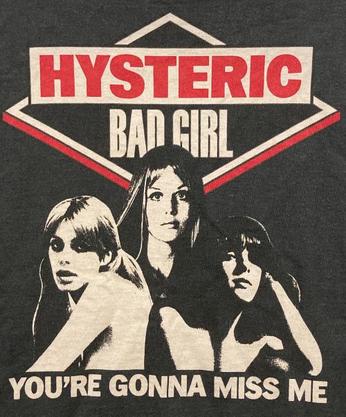Hysteric Glamour（ヒステリックグラマー）Hysteric Glamour (ヒステリックグラマー) BAD GIRLプリントTシャツ ブラック サイズ:Ｌの古着・服飾アイテム