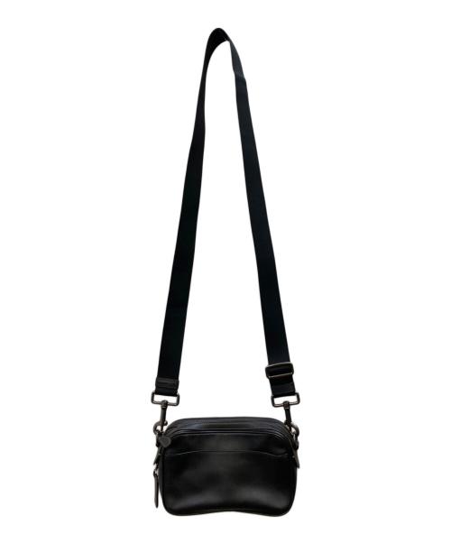 COACH（コーチ）COACH (コーチ) レザーショルダーバッグ ブラックの古着・服飾アイテム