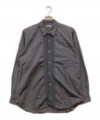 COMME des GARCONS HOMMEコムデギャルソン オム）の古着「コットン×ウール 異素材切替シャツ」｜グレー