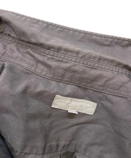COMME des GARCONS HOMME（コムデギャルソン オム）COMME des GARCONS HOMME (コムデギャルソン オム) コットン×ウール 異素材切替シャツ グレー サイズ:Ｌの古着・服飾アイテム