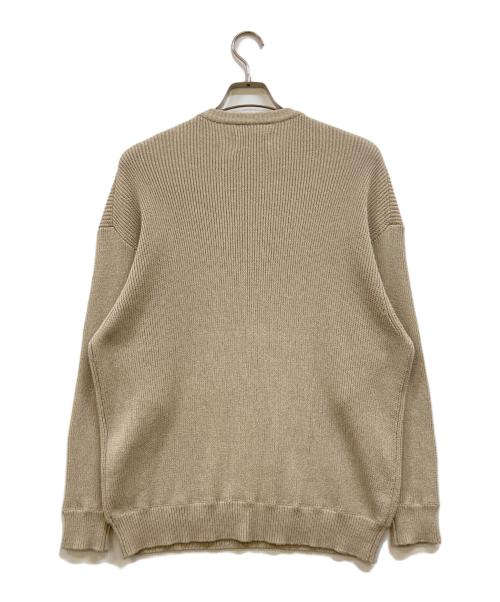 Graphpaper（グラフペーパー）Graphpaper (グラフペーパー) Linen Solotex Loose Rib Crew Neck ベージュ サイズ:1の古着・服飾アイテム