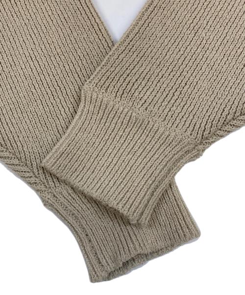 Graphpaper（グラフペーパー）Graphpaper (グラフペーパー) Linen Solotex Loose Rib Crew Neck ベージュ サイズ:1の古着・服飾アイテム