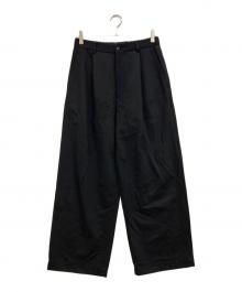 Graphpaper（グラフペーパー）の古着「Techno Wool Nylon Wide Tapered Trousers」｜ブラック