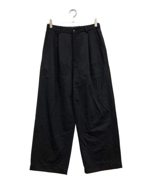 Graphpaper（グラフペーパー）Graphpaper (グラフペーパー) Techno Wool Nylon Wide Tapered Trousers ブラック サイズ:1の古着・服飾アイテム