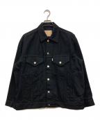 Graphpaperグラフペーパー）の古着「Selvage Denim Trucker Jacket」｜ブラック