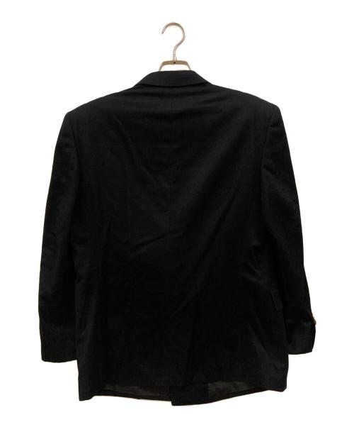 Christian Dior MONSIEUR（クリスチャンディオールムッシュ）Christian Dior MONSIEUR (クリスチャンディオールムッシュ) ロゴ金釦 カシミヤダブルジャケット ブラック サイズ:A4の古着・服飾アイテム