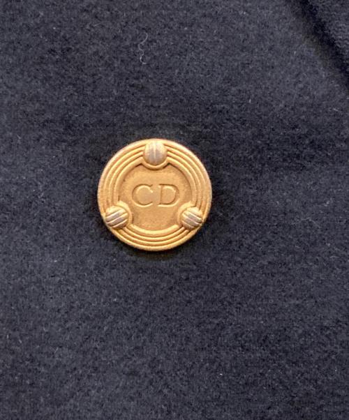 Christian Dior MONSIEUR（クリスチャンディオールムッシュ）Christian Dior MONSIEUR (クリスチャンディオールムッシュ) ロゴ金釦 カシミヤダブルジャケット ブラック サイズ:A4の古着・服飾アイテム