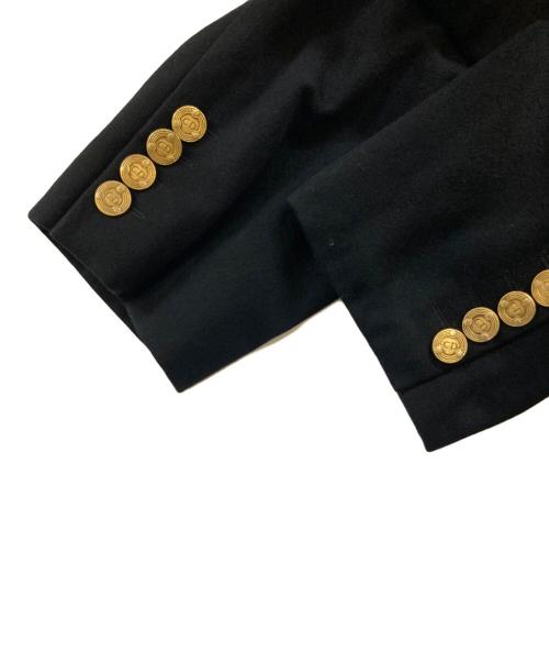 Christian Dior MONSIEUR（クリスチャンディオールムッシュ）Christian Dior MONSIEUR (クリスチャンディオールムッシュ) ロゴ金釦 カシミヤダブルジャケット ブラック サイズ:A4の古着・服飾アイテム