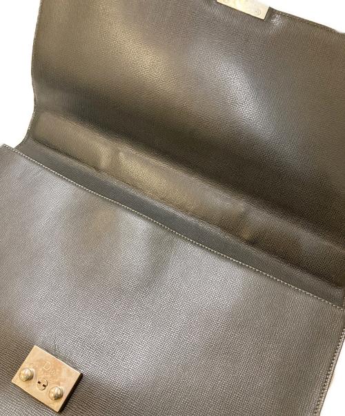 Christian Dior（クリスチャン ディオール）Christian Dior (クリスチャン ディオール) タイガレザー ブリーフケース ブラックの古着・服飾アイテム
