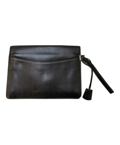 Christian Dior（クリスチャン ディオール）Christian Dior (クリスチャン ディオール) タイガレザー セカンドバッグ ブラックの古着・服飾アイテム