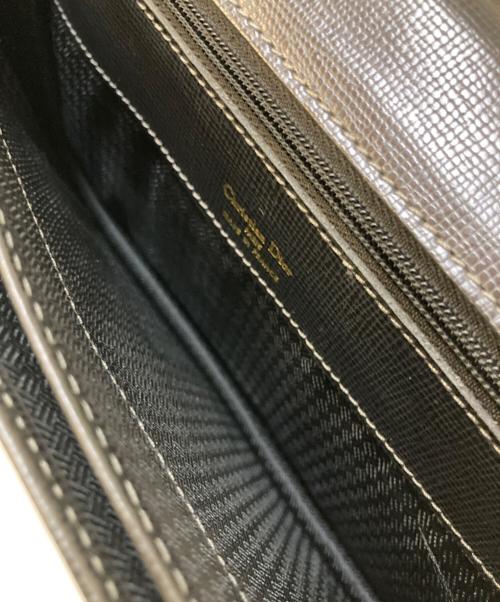 Christian Dior（クリスチャン ディオール）Christian Dior (クリスチャン ディオール) タイガレザー セカンドバッグ ブラックの古着・服飾アイテム