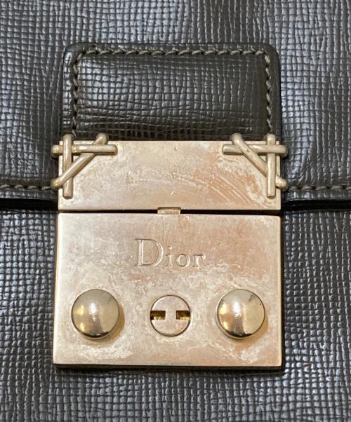 Christian Dior（クリスチャン ディオール）Christian Dior (クリスチャン ディオール) タイガレザー セカンドバッグ ブラックの古着・服飾アイテム