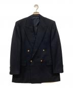 Burberry'sバーバリー）の古着「金釦ダブルブレストジャケット」｜ネイビー