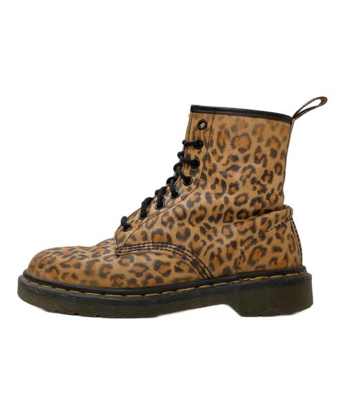 Dr.Martens（ドクターマーチン）Dr.Martens (ドクターマーチン) レオパード柄8ホールブーツ ブラウン サイズ:24㎝の古着・服飾アイテム