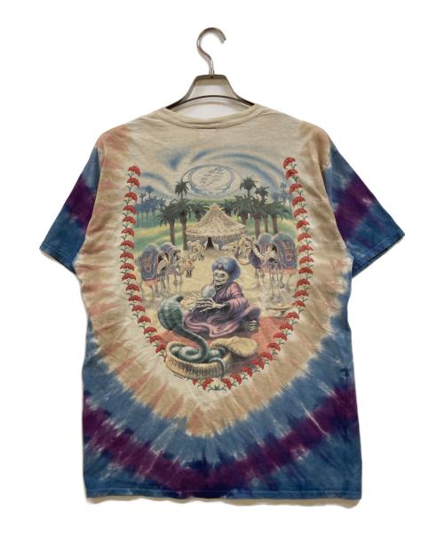 LIQUID BLUE（リキッドブルー）LIQUID BLUE (リキッドブルー) 00's Grateful Dead スカルプリントTシャツ ブルー×パープル サイズ:Ｌの古着・服飾アイテム