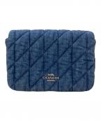 COACHコーチ）の古着「クインバッグ キルティング デニムバッグ」｜インディゴ